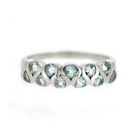 Anello in argento con Topazio Blu Cielo