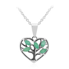 Collana in argento con Smeraldo Brasiliano