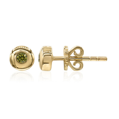 Orecchini in oro con Diamante Giallo VS1 (Annette)