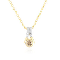 Collana in argento con Diamante Champagne I2