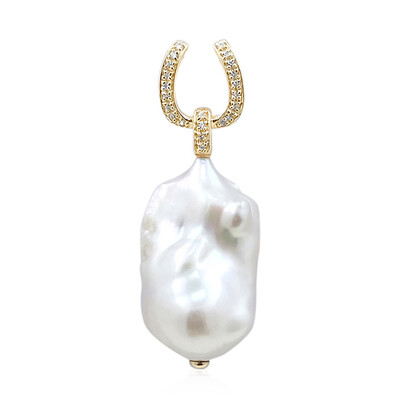Ciondolo in oro con Perla d'Acqua Dolce Bianca