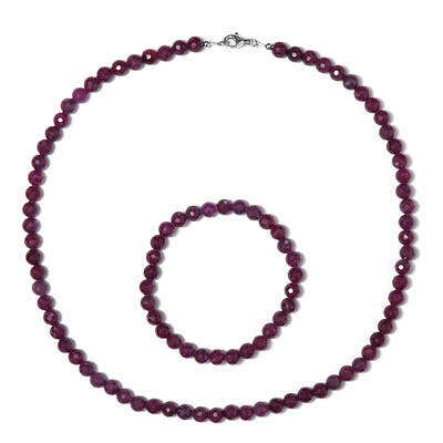 Parure in argento con Rubino del Madagascar