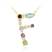 Collana in argento con Topazio Blu Svizzero
