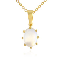 Collana in argento con Pietra di Luna Arcobaleno della Tanzania