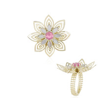 Anello in oro con Zaffiro Rosa del Madagascar (Ornaments by de Melo)
