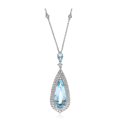 Collana in oro con Acquamarina Brasiliana AAA (CIRARI)
