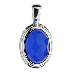 Ciondolo in argento con Ambra Blu Colombiana
