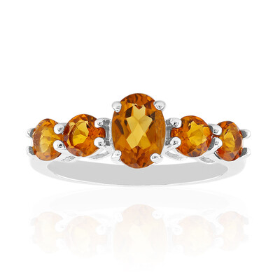 Anello in argento con Citrino Madeira
