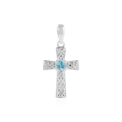 Ciondolo in argento con Topazio Blu Svizzero