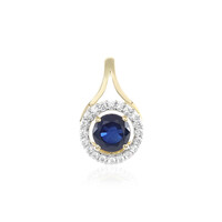 Ciondolo in oro con Zaffiro Blu