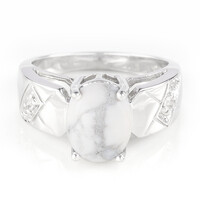 Anello in argento con Howlite