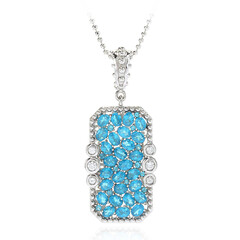 Collana in argento con Apatite Blu Neon (Dallas Prince Designs)