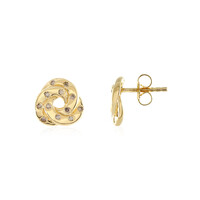 Orecchini in argento con Diamante Cioccolato I3