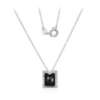 Collana in argento con Agata Nera