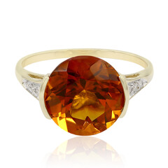 Anello in oro con Citrino Mandarino