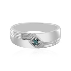 Anello in argento con Diamante Blu I3
