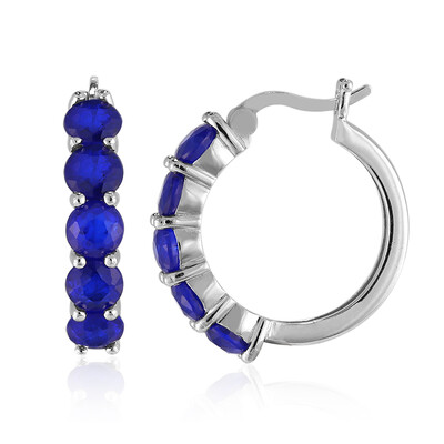 Orecchini in argento con Spinello Blu Royal