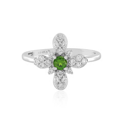 Anello in argento con Diopside Russo