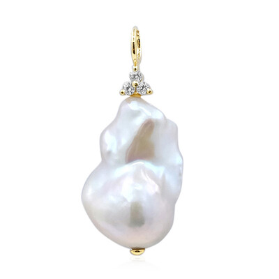 Ciondolo in oro con Perla d'Acqua Dolce Bianca