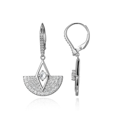 Orecchini in argento con Topazio Bianco