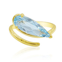Anello in oro con Topazio Blu Cielo (Adela Gold)