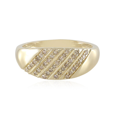 Anello in oro con Diamante Champagne I1