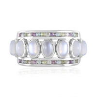 Anello in argento con Pietra di Luna Bianca (KM by Juwelo)