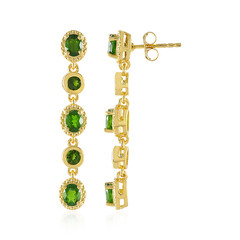 Orecchini in argento con Diopside Russo