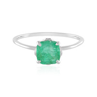 Anello in platino con Smeraldo Brasiliano