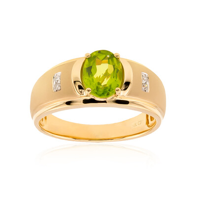 Anello in oro con Peridoto Dashihe  (CIRARI)