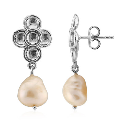 Orecchini in argento con Perla d'Acqua Dolce Pesca (TPC)