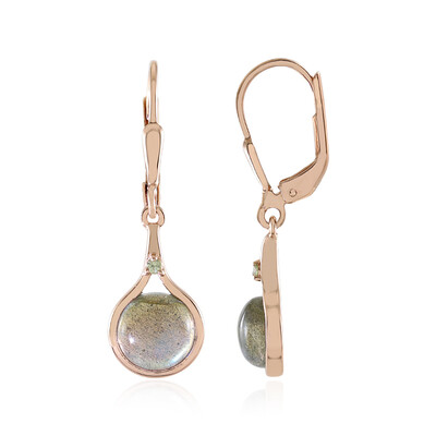 Orecchini in argento con Labradorite Verde Maniry (KM by Juwelo)