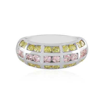 Anello in argento con Tormalina Rosa Nigeriana (Adela Silber)
