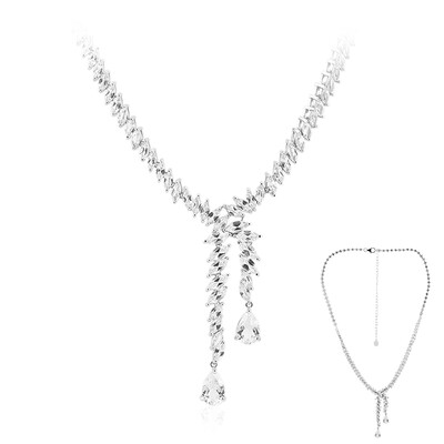 Collana in argento con Topazio Bianco