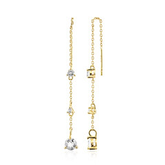 Orecchini in argento con Topazio Bianco