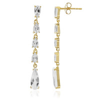 Orecchini in argento con Topazio Bianco