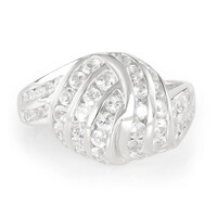 Anello in argento con Zaffiro Bianco