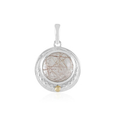 Ciondolo in argento con Quarzo Rutilato Ramato (Granulieren)