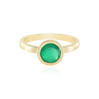 Anello in argento con Onice Verde