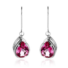 Orecchini in argento con Topazio Rosa