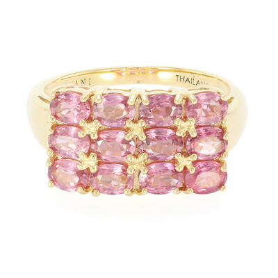Anello in oro con Zaffiro Padparadscha (non riscaldato) (AMAYANI)