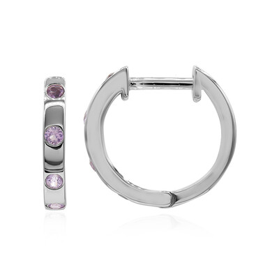 Orecchini in argento con Zaffiro Ceylon Porpora (non riscaldato)