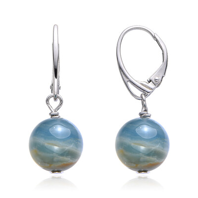 Orecchini in argento con Aragonite Blu