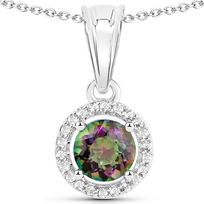 Collana in argento con Quarzo Mistico