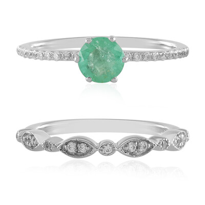 Anello in argento con Smeraldo Russo