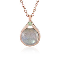 Collana in argento con Labradorite Verde Maniry (KM by Juwelo)