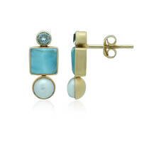 Orecchini in argento con Larimar