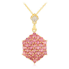 Collana in oro con Zaffiro Padparadscha (non riscaldato) (AMAYANI)