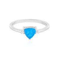Anello in argento con Opale Blu dell'Etiopia