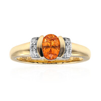 Anello in oro con Spessartina Californiana (Amanda Adkins)